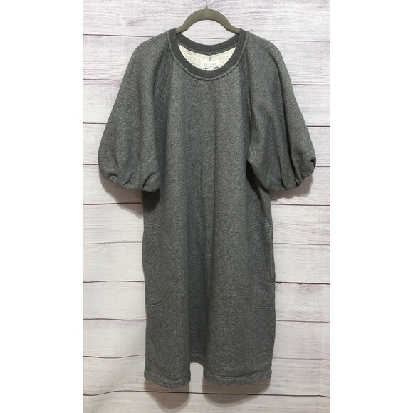 VELVET By Graham&Spencer/Anthropology Puff Sleeve Mini Dress XL Made In USA EUC - Picture 2 of 7